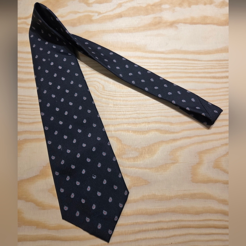 Navy Blue Spotted Men's Tie